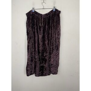 Access Womens Skirt XL Purple Fairy Boho Festival Ren Fair Crushed Velvet Maxi